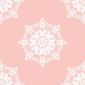 Orient Damask Seamless Background With Arabesques 스톡 일러스트