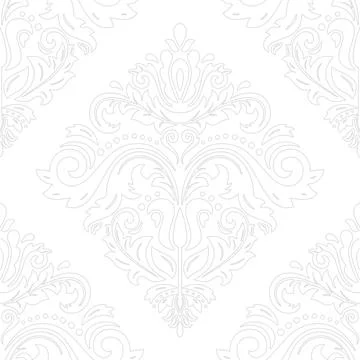 Orient Damask Seamless Vector Background With Arabesques Stock Illustration