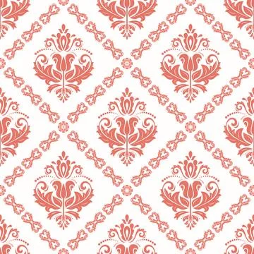 Orient Damask Seamless Vector Wallpaper With Arabesques Stock Illustration