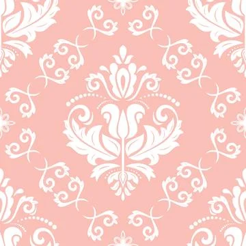 Orient Damask Seamless Vector Wallpaper With Arabesques Stock Illustration