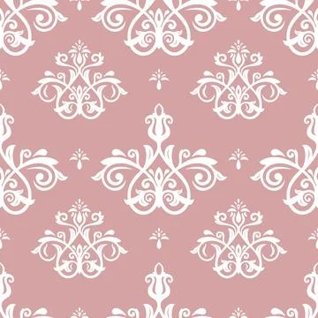 Orient Damask Seamless Vector Wallpaper With Arabesques Stock Illustration