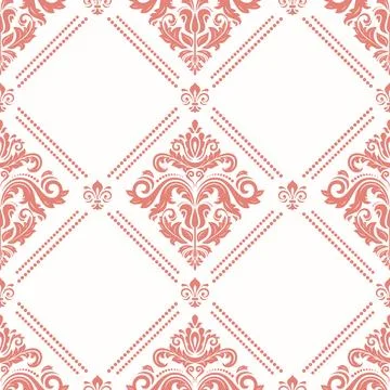 Orient Damask Seamless Vector Wallpaper With Arabesques Stock Illustration