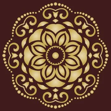 Orient  Pattern. Abstract Golden Ornament Stock Illustration