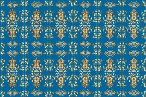 Orient raster classic vintage pattern. Fantasy illustration. Seamless abstract b Stock Illustration
