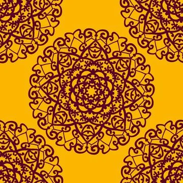 Orient Seamless Pattern. Vintage decorative elements. Hand drawn backgroun... Stock Photos