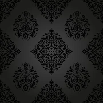 Orient Seamless Vector Pattern. Dark Background 스톡 일러스트