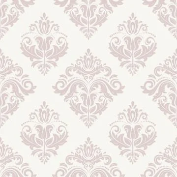Orient Seamless Vector Pink Pattern. Abstract Background Stock Illustration