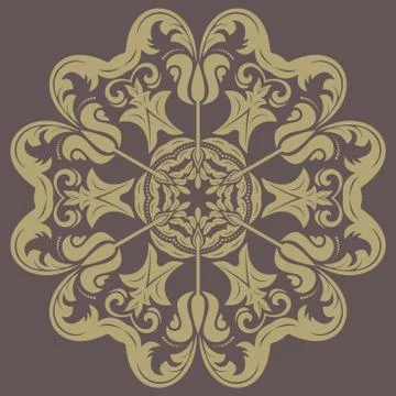 Orient vector ornamental round lace Illustrazione stock