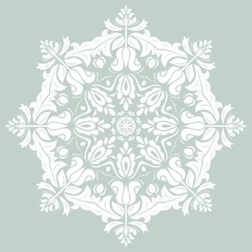 Orient vector ornamental round lace Stock Illustration