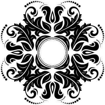 Orient vector ornamental round lace Stock Illustration