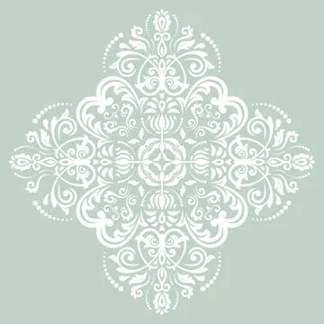 Orient vector ornamental round lace Stock Illustration