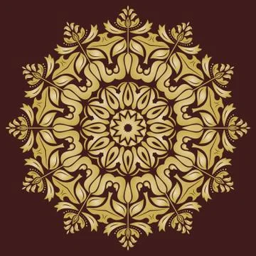 Orient Vector Pattern. Abstract Golden Ornament Stockillustratie