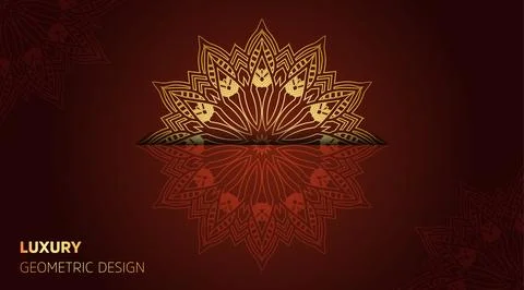 Oriental abstract cool gradient luxury color mandala art background template Stock Illustration