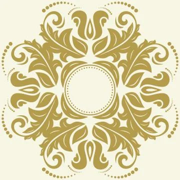 Oriental Abstract Golden Pattern Illustrazione stock