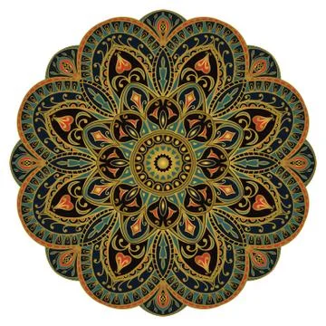 Oriental abstract mandala. Stock Illustration