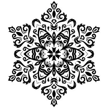 Oriental Abstract Round Pattern Stock Illustration