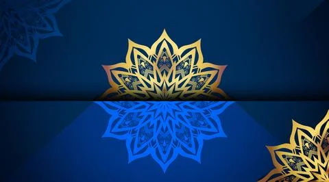 Oriental abstract stylish green gradient luxury color mandala art background 스톡 일러스트