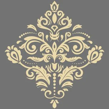 Oriental Abstract Vector Golden Pattern 스톡 일러스트