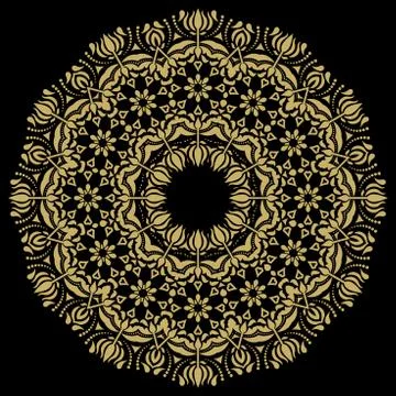 Oriental Abstract Vector Pattern Stock Illustration