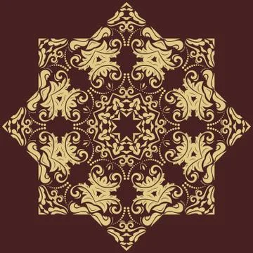 Oriental Abstract Vector Pattern Illustrazione stock