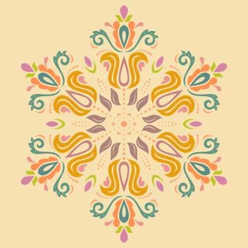 Oriental Abstract Vector Pattern Stock Illustration