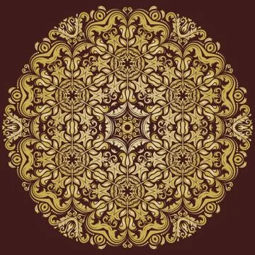 Oriental Abstract Vector Pattern Stock Illustration