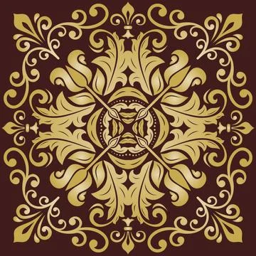 Oriental Abstract Vector Pattern Stock Illustration