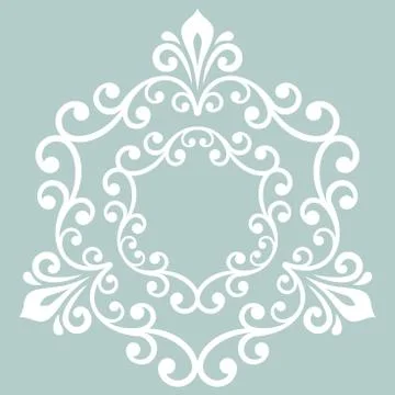 Oriental Abstract Vector White Pattern 스톡 일러스트