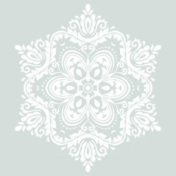 Oriental Abstract White Pattern Illustrazione stock