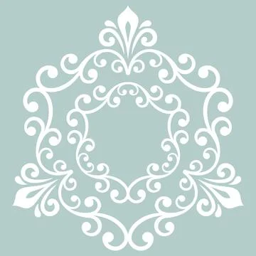 Oriental Abstract White Pattern Stock Illustration