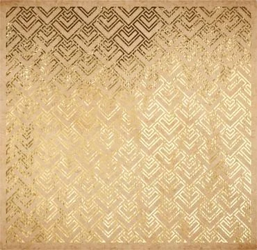 Oriental ancient geometric pattern in gold Stock Illustration