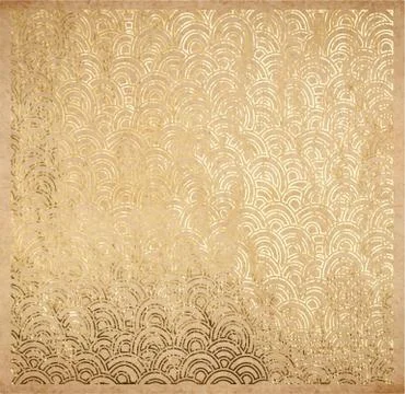 Oriental ancient pattern of waves Stock Illustration