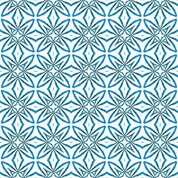 Oriental arabesque hand drawn border. Blue Illustrazione stock