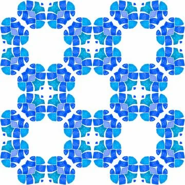 Oriental arabesque hand drawn border. Blue Stock Illustration