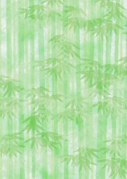 Oriental background with bamboo Stock Illustration
