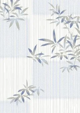 Oriental background with bamboo leaf Illustrazione stock
