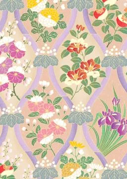 Oriental background with floral pattern Illustrazione stock