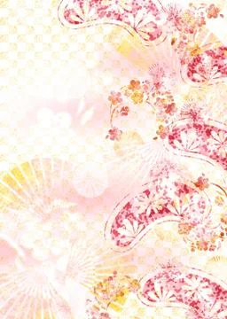 Oriental background with flower Stock Illustration