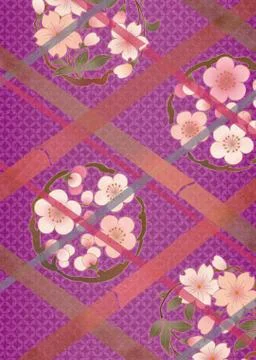 Oriental background with flower Stock Illustration