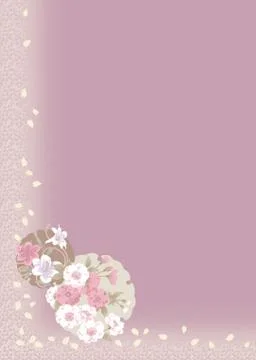 Oriental background with flower Stock Illustration