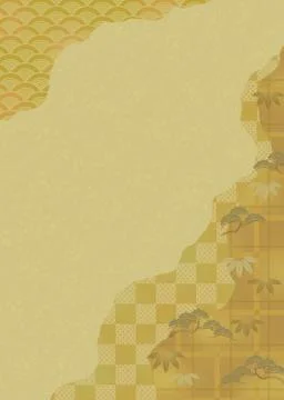 Oriental background with Japanese traditional pattern Stock Illustration