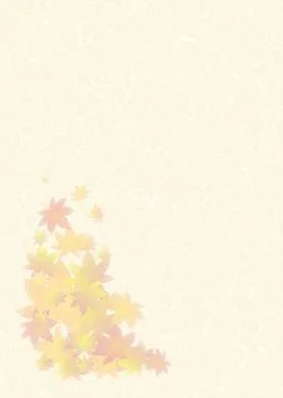 Oriental background with maple leaf Illustrazione stock