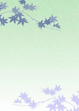 Oriental background with maple leaf イラスト素材