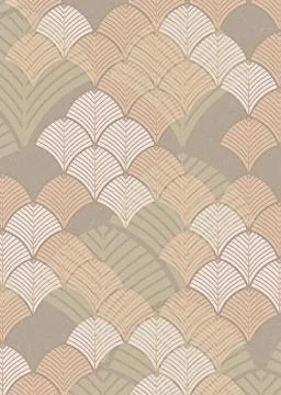 Oriental background with pine needles Illustrazione stock