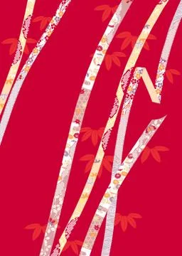 Oriental background in red color Stock Illustration
