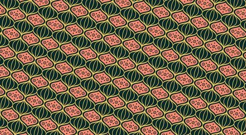 Oriental background with a seamless pattern of lanterns for the Chinese New Year Stock Photos