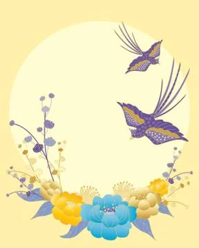 Oriental birds Stock Illustration