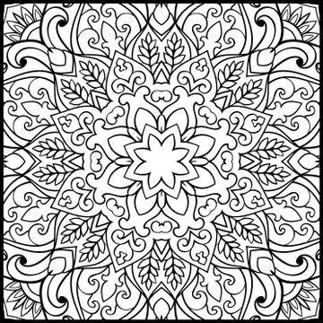 Oriental black and white pattern. Stock Illustration
