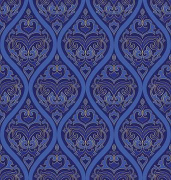 Oriental blue ornament. Stock Illustration