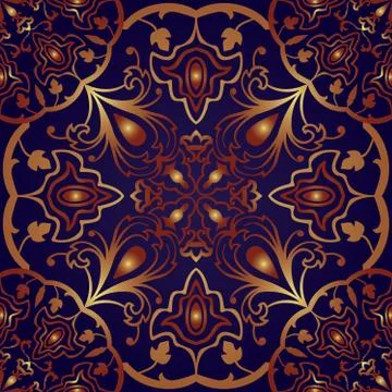 Oriental blue pattern. Stock Illustration